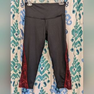 Black and coral Champion workout capris